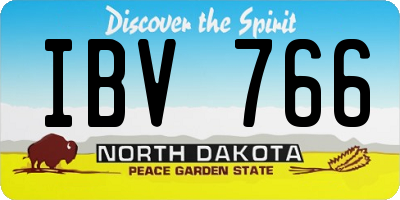 ND license plate IBV766