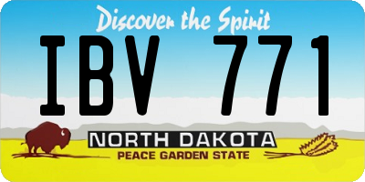 ND license plate IBV771