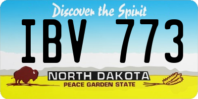 ND license plate IBV773