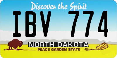 ND license plate IBV774
