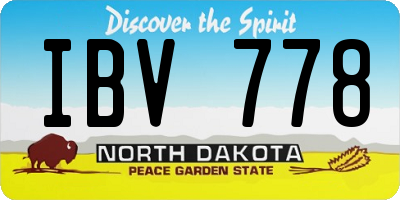 ND license plate IBV778