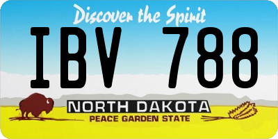 ND license plate IBV788