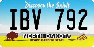 ND license plate IBV792