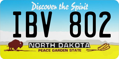 ND license plate IBV802
