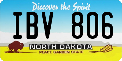 ND license plate IBV806