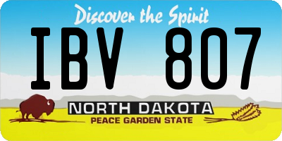 ND license plate IBV807