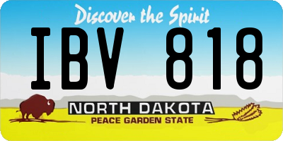 ND license plate IBV818