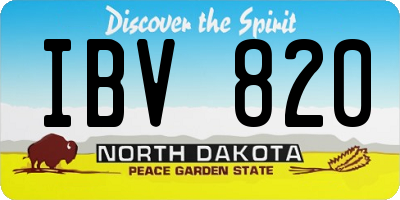 ND license plate IBV820