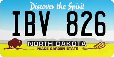 ND license plate IBV826