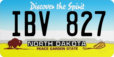 ND license plate IBV827