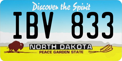 ND license plate IBV833