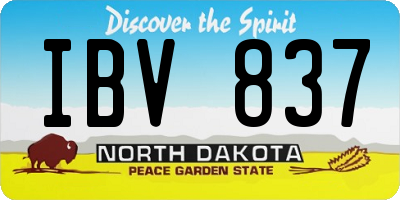 ND license plate IBV837