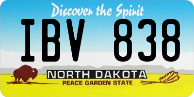 ND license plate IBV838