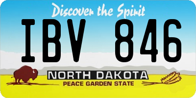 ND license plate IBV846