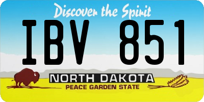 ND license plate IBV851