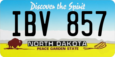 ND license plate IBV857