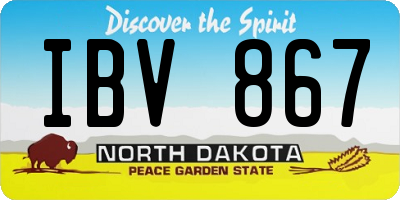 ND license plate IBV867