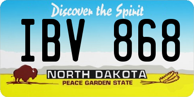 ND license plate IBV868