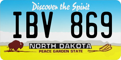 ND license plate IBV869