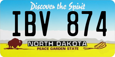 ND license plate IBV874