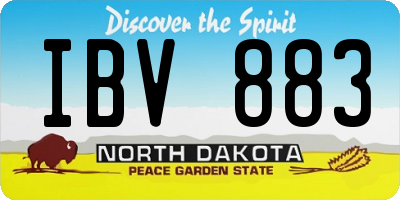 ND license plate IBV883