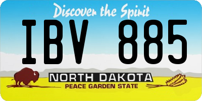 ND license plate IBV885