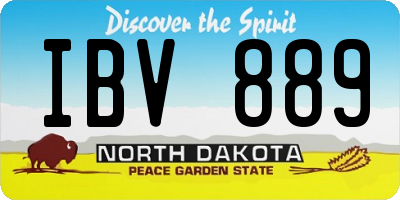 ND license plate IBV889