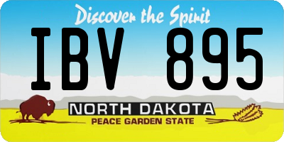 ND license plate IBV895