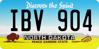 ND license plate IBV904