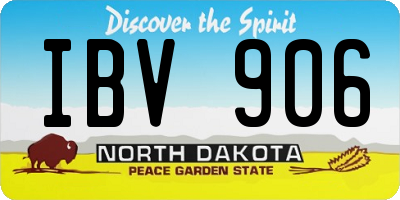 ND license plate IBV906