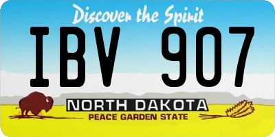 ND license plate IBV907