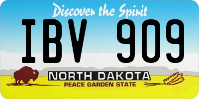 ND license plate IBV909