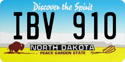 ND license plate IBV910