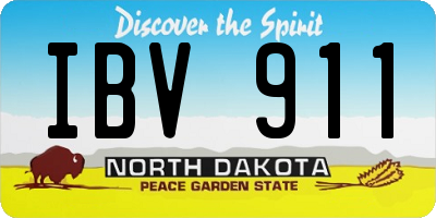ND license plate IBV911