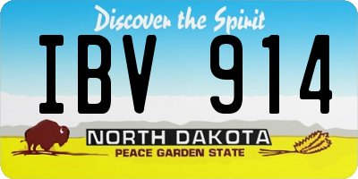 ND license plate IBV914