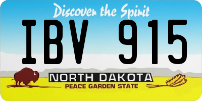 ND license plate IBV915