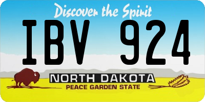 ND license plate IBV924