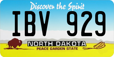 ND license plate IBV929
