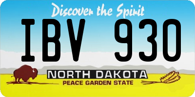 ND license plate IBV930