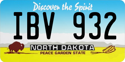 ND license plate IBV932