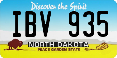 ND license plate IBV935
