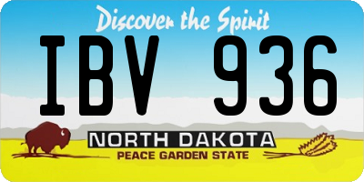 ND license plate IBV936