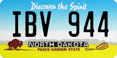 ND license plate IBV944