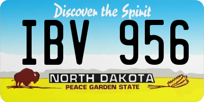 ND license plate IBV956