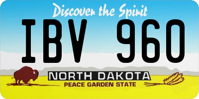 ND license plate IBV960