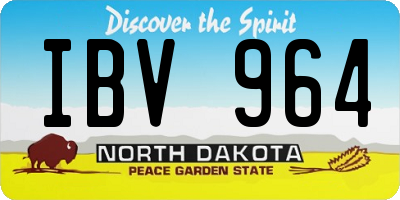 ND license plate IBV964