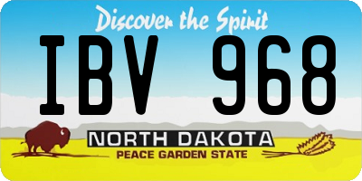 ND license plate IBV968