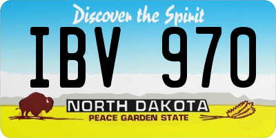 ND license plate IBV970
