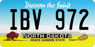 ND license plate IBV972