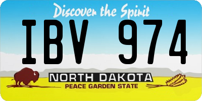 ND license plate IBV974